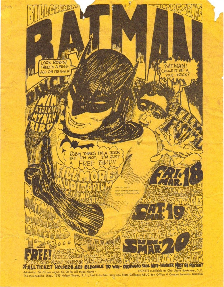 BG002 - The Mystery Trend Handbill - Fillmore Auditorium (18 - Mar - 66) Condition - 2.5