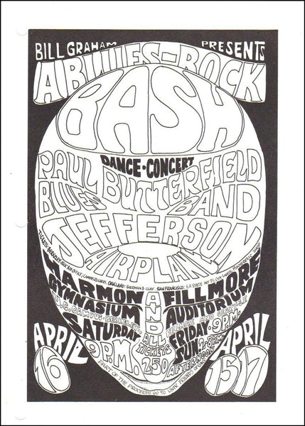 BG003 - Butterfield Blues Band Handbill - Fillmore Auditorium (15 - Apr - 66) Condition - 2