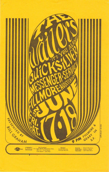 BG011 - Wailers Handbill - Fillmore Auditorium (17 - Jun - 66) Condition - 2