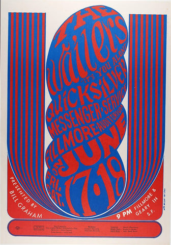 BG011 - Wailers Poster - new price - Fillmore Auditorium (17 - Jun - 66) Condition - 1.5