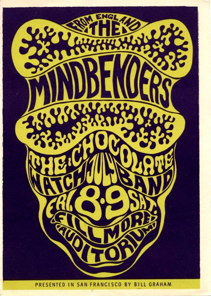 BG016 - Mindbenders Postcard - Fillmore Auditorium (08 - Jul - 66) Condition - 1