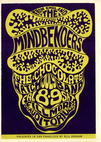 BG016 - Mindbenders Postcard - Fillmore Auditorium (08 - Jul - 66) Condition - 1
