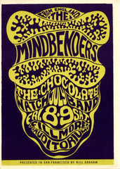 BG016 - Mindbenders Postcard - Fillmore Auditorium (08 - Jul - 66) Condition - 1
