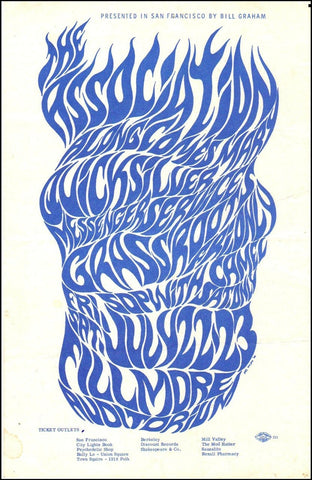 BG018 - The Association Handbill - Fillmore Auditorium (22 - Jul - 66) Condition - 2