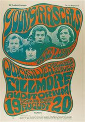 BG024 - The Young Rascals Postcard - Fillmore Auditorium (19 - Aug - 66) Condition - 1