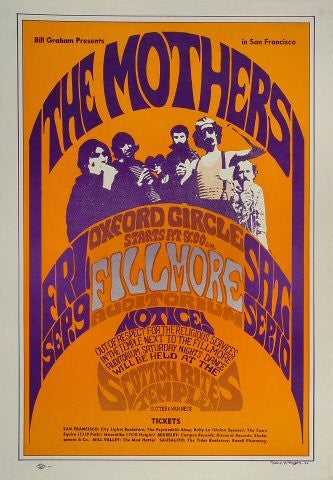 BG027 - Mothers of Invention Poster - Fillmore Auditorium (09 - Sep - 66) Condition - 2