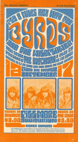 BG028 - The Byrds Handbill - Fillmore Auditorium (16 - Sep - 66) Condition - 2
