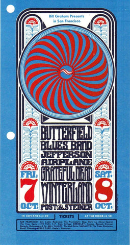 BG030 - Butterfield Blues Band Handbill - Winterland (07 - Oct - 66) Condition - 2
