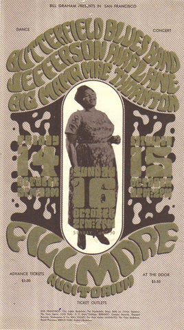 BG031 - Butterfield Blues Band Handbill - Fillmore Auditorium (14 - Oct - 66) Condition - 2