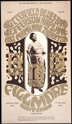BG031 - Butterfield Blues Band Postcard - Fillmore Auditorium (14 - Oct - 66) Condition - 1.5