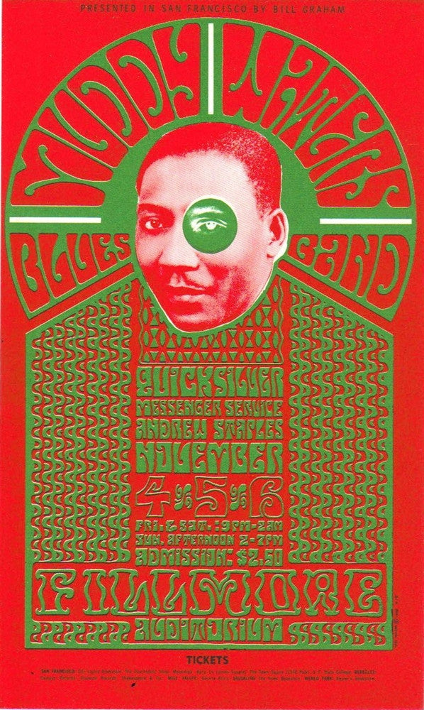 BG035 - Muddy Waters Handbill - Fillmore Auditorium (04 - Nov - 66) Condition - 1