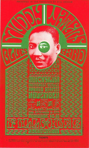 BG035 - Muddy Waters Handbill - Fillmore Auditorium (04 - Nov - 66) Condition - 1