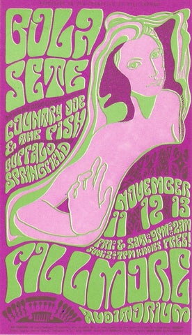 BG036 - Bola Sete Postcard - Fillmore Auditorium (11 - Nov - 66) Condition - 1