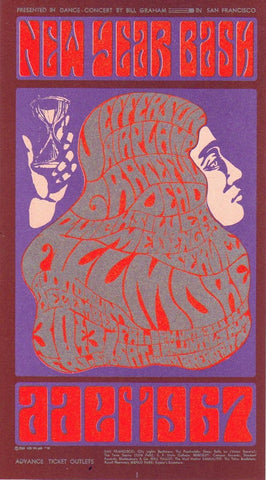 BG037 - Jefferson Airplane Handbill - Fillmore Auditorium (30 - Dec - 66) Condition - 1