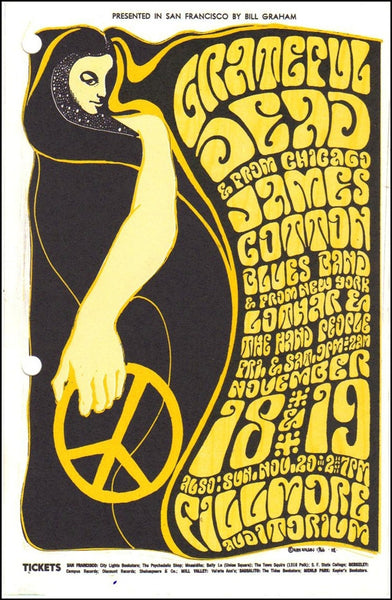 BG038 - The Grateful Dead Handbill - Fillmore Auditorium (18 - Nov - 66) Condition - 2