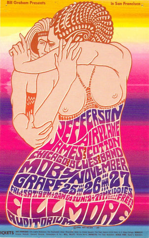 BG039 - Jefferson Airplane Handbill - Fillmore Auditorium (25 - Nov - 66) Condition - 2