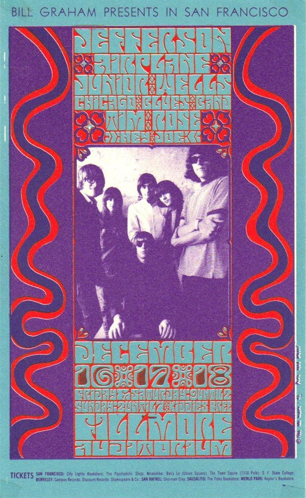 BG042 - Jefferson Airplane Handbill - Fillmore Auditorium (16 - Dec - 66) Condition - 2