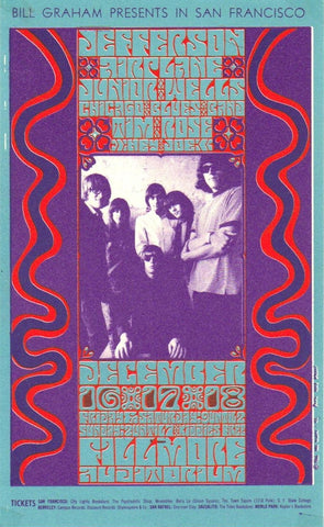 BG042 - Jefferson Airplane Handbill - Fillmore Auditorium (16 - Dec - 66) Condition - 2