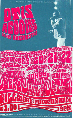 BG043 - Otis Redding Handbill - Fillmore Auditorium (20 - Dec - 66) Condition - 1