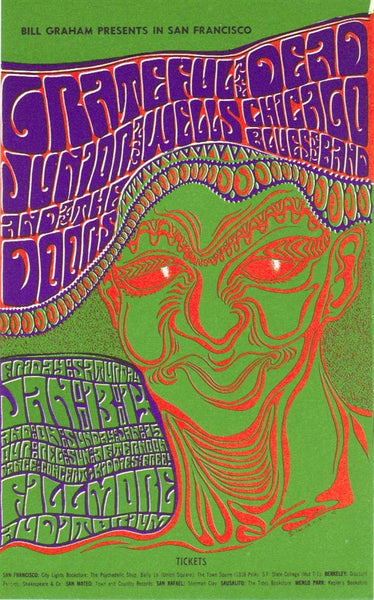 BG045 - The Grateful Dead Handbill - Fillmore Auditorium (13 - Jan - 67) Condition - 1
