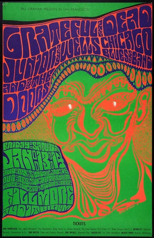 BG045 - The Grateful Dead Poster - Fillmore Auditorium (13 - Jan - 67) Condition - 1.5