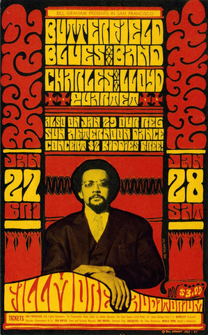 BG047 - Butterfield Blues Band Postcard - Fillmore Auditorium (27 - Jan - 67) Condition - 1
