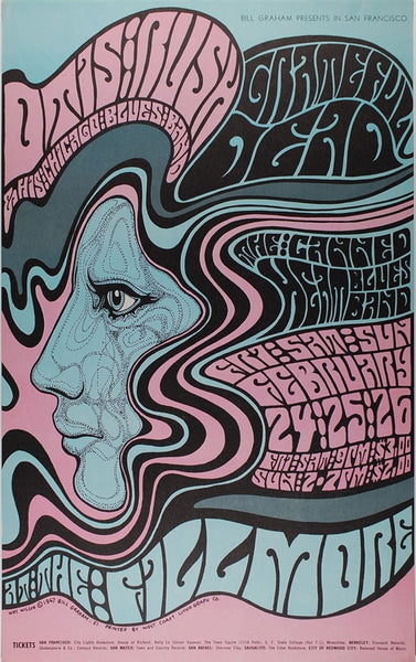 BG051 - Otis Rush and His Chicago Blues Band Poster - Fillmore Auditorium (24 - Feb - 67) Condition - 2