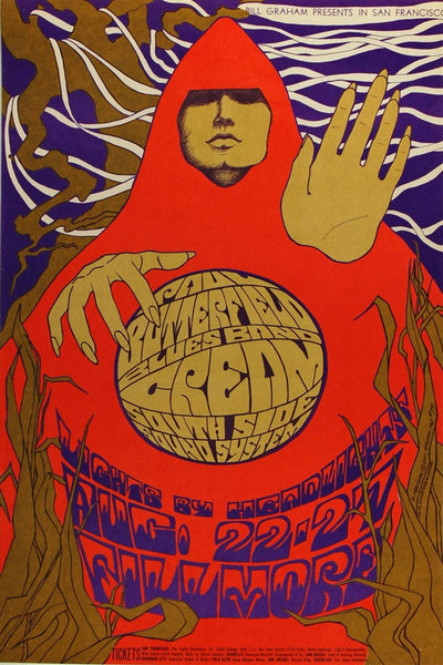 BG079 - Butterfield Blues Band Poster - Fillmore Auditorium (22 - Aug - 67) Condition - 2.5