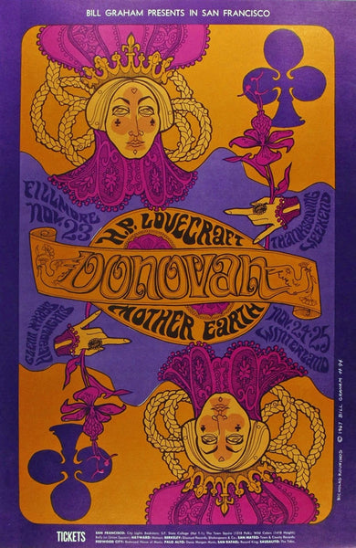 BG094 - Donovan Poster - Fillmore Auditorium (23 - Nov - 67) Condition - 1.5