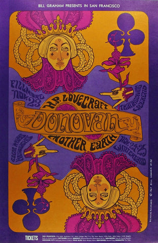 BG094 - Donovan Poster - Fillmore Auditorium (23 - Nov - 67) Condition - 1.5