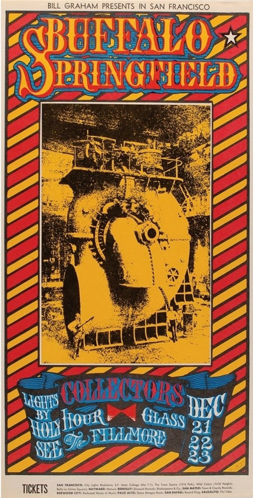 BG098 - Buffalo Springfield Poster - Fillmore Auditorium (21 - Dec - 67) Condition - 1