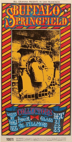 BG098 - Buffalo Springfield Poster - Fillmore Auditorium (21 - Dec - 67) Condition - 1