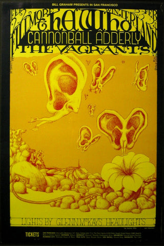 BG108 - The Who Poster - 2nd print - Fillmore Auditorium (22 - Feb - 68) Condition - 1.5
