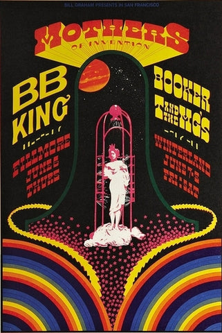 BG123 - Mothers of Invention Poster - Fillmore Auditorium (06 - Jun - 68) Condition - 2