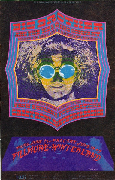 BG124 - Big Brother & The Holding Company Poster - Fillmore Auditorium (13 - Jun - 68) Condition - 1.5