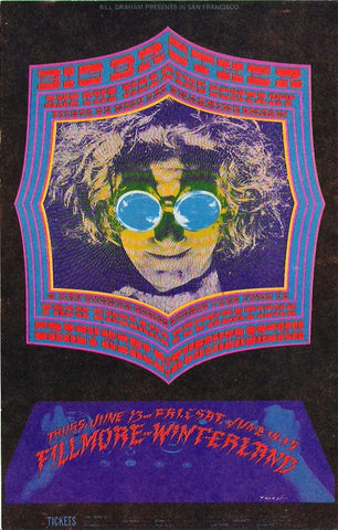 BG124 - Big Brother & The Holding Company Poster - Fillmore Auditorium (13 - Jun - 68) Condition - 1.5