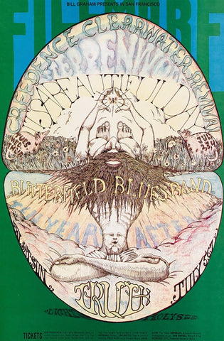 BG127 - Creedence Clearwater Revival Poster - Fillmore Auditorium (02 - Jul - 68) Condition - 1