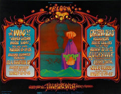 BG133 - The Who Poster - oversize - Fillmore Auditorium (13 - Aug - 68) Condition - 1.5