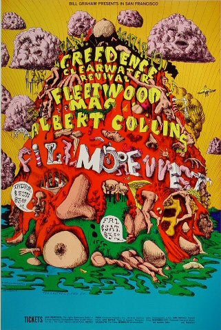 BG156 - Creedence Clearwater Revival Poster - Fillmore Auditorium (16 - Jan - 69) Condition - 2