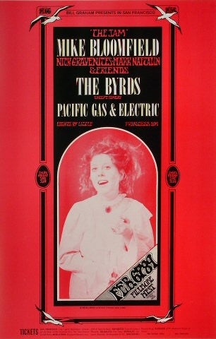 BG159 - Mike Bloomfield Poster - Fillmore Auditorium (06 - Feb - 69) Condition - 1.5