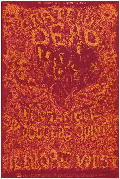 BG162 - The Grateful Dead Poster - Fillmore Auditorium (27 - Feb - 69) Condition - 2
