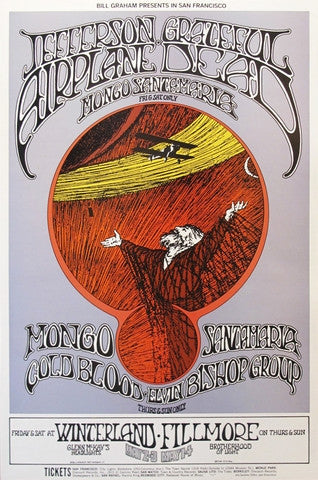 BG171 - Jefferson Airplane Poster - Fillmore Auditorium (01 - May - 69) Condition - 1