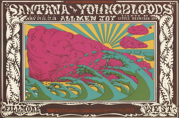 BG173 - Santana Poster - Fillmore Auditorium (15 - May - 69) Condition - 1.5