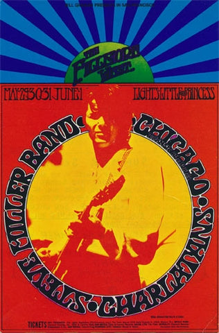 BG175 - Steve Miller Blues Band Poster - Fillmore Auditorium (29 - May - 69) Condition - 1