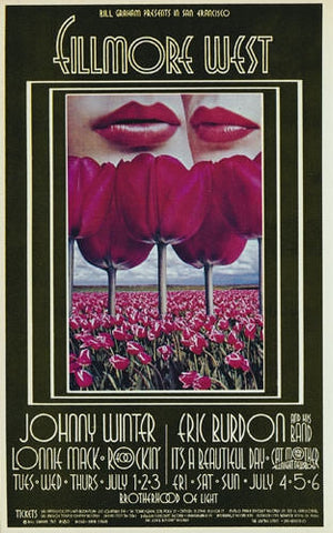BG180 - Johnny Winter Poster - Fillmore Auditorium (01 - Jul - 69) Condition - 1