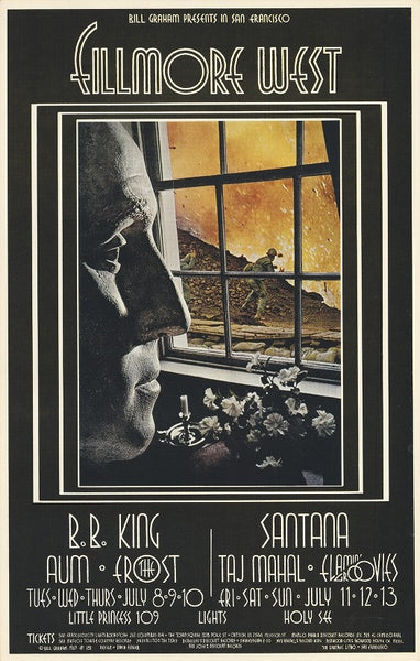 BG181 - B.B. King Poster - Fillmore Auditorium (08 - Jul - 69) Condition - 1