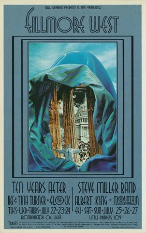 BG183 - Ten Years After Poster - Fillmore Auditorium (22 - Jul - 69) Condition - 1