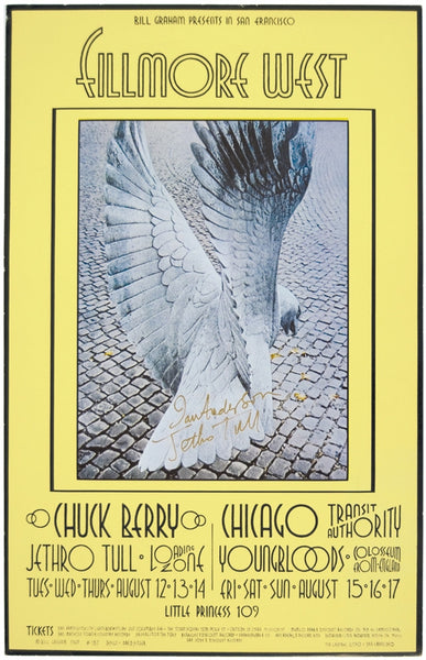 BG187 - Chuck Berry Poster - Fillmore Auditorium (12 - Aug - 69) Condition - 1.5
