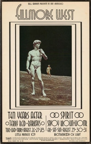 BG189 - Ten Years After Poster - Fillmore Auditorium (26 - Aug - 69) Condition - 1.5