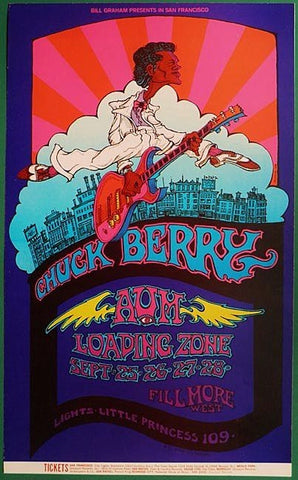 BG193 - Chuck Berry Poster - Fillmore Auditorium (25 - Sep - 69) Condition - 1